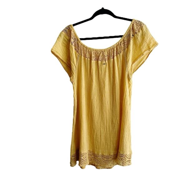 O’Neill Off the Shoulder Boho Beachy Gauzy Lightweight Mini Dress - Picture 5 of 7